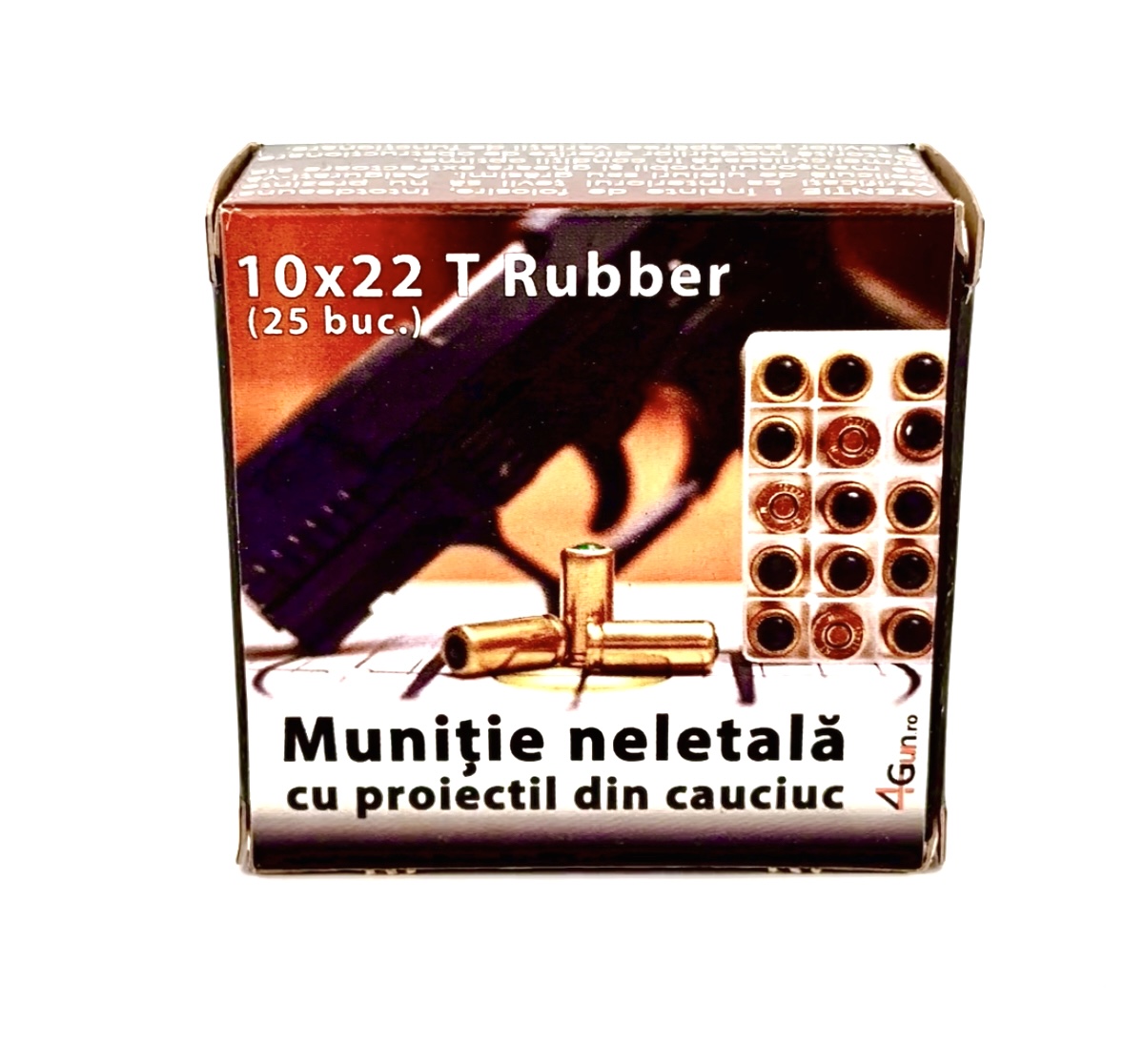 Muniție 10x22 cu proiectil de cauciuc 4Gun